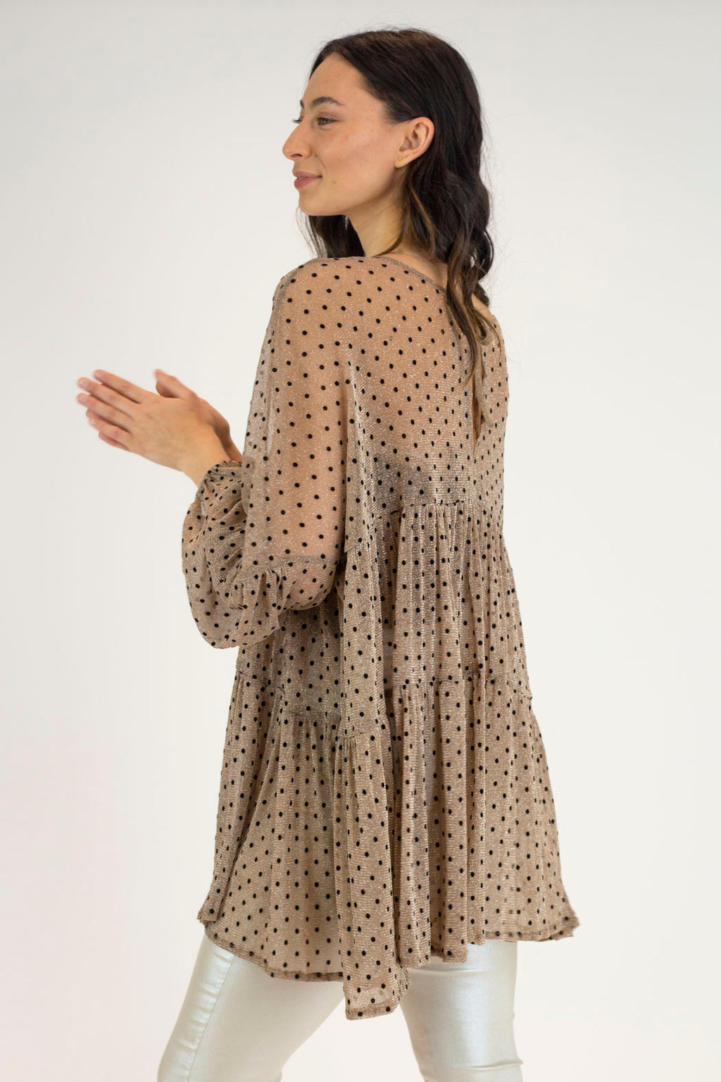 Mesh Tiered Top 10253b V