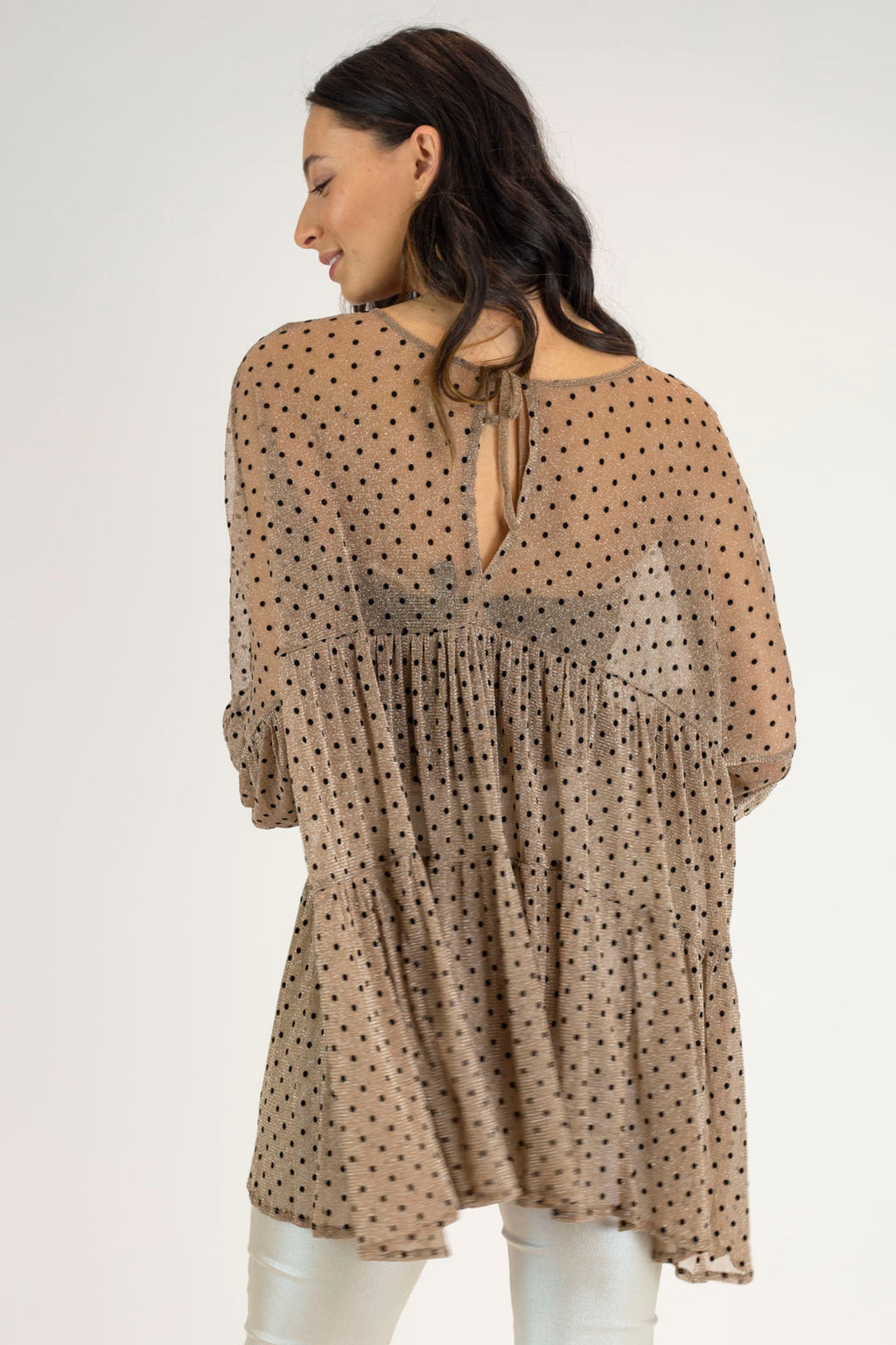 Mesh Tiered Top 10253b V