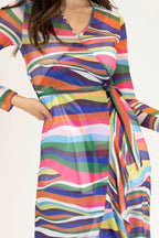 Rainbow Mesh Flounce Dress - Final Sale