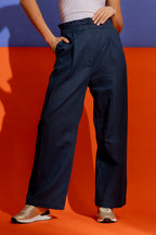 Navy Linen Vogue Pant