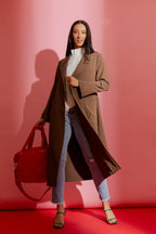 Coffee Shimmer Trench Coat