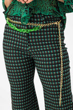 Green/gold Chain Belt S