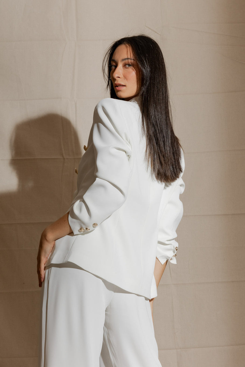 White Euro Sisca Blazer