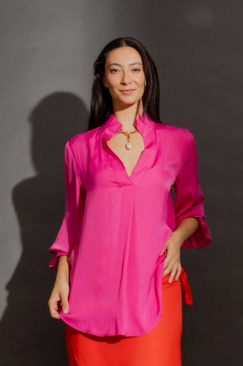 Deep Pink Femme Blogger Shirt Pink