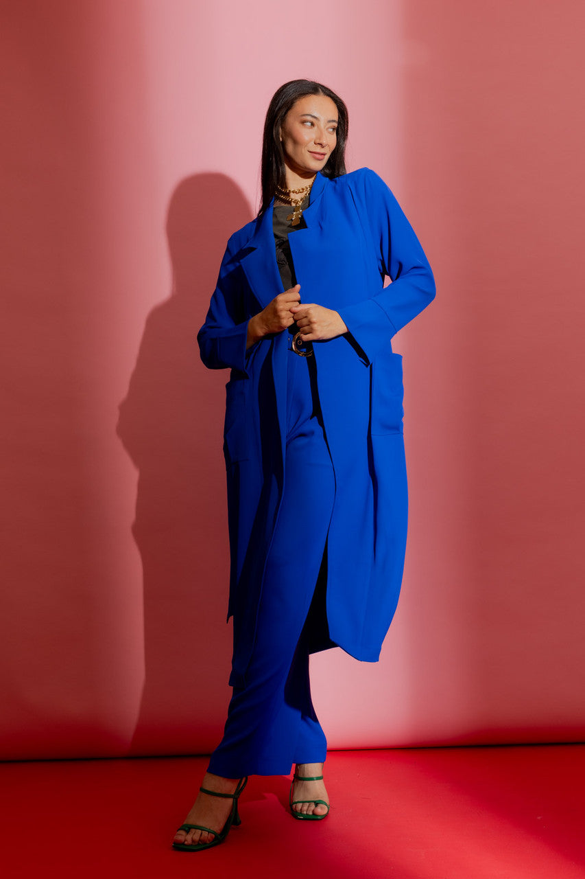 Cobalt Euro Trench Coat