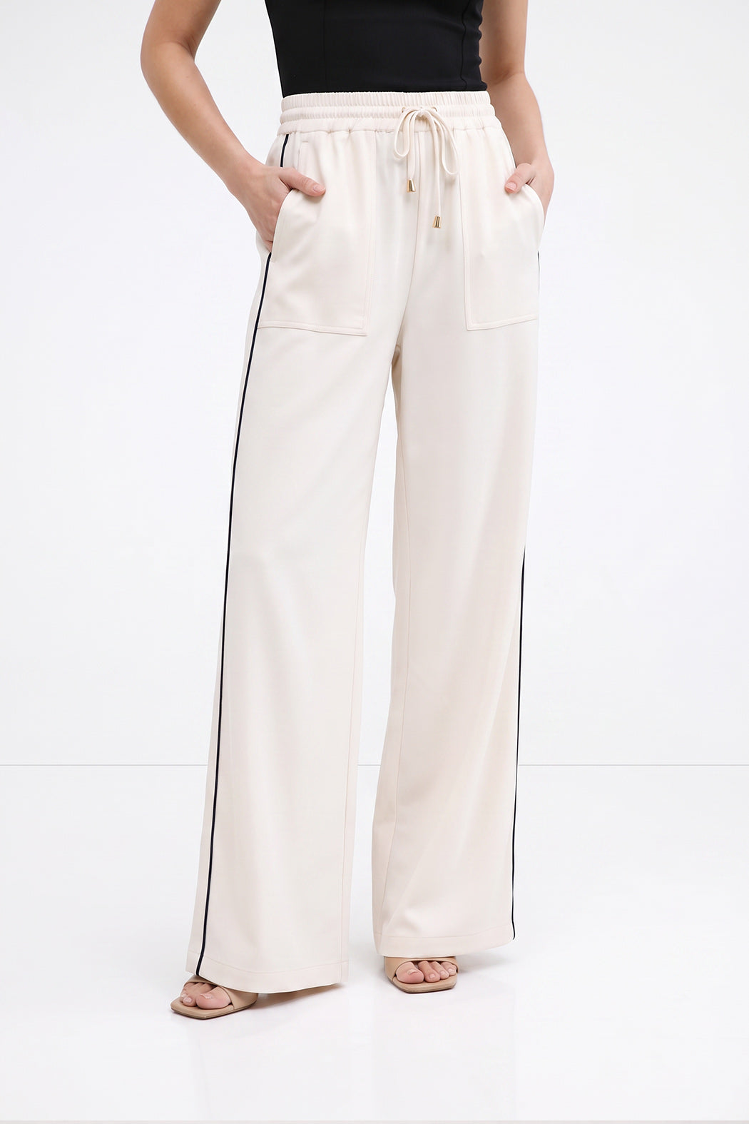 Ivory Euro Sport Drawstring Pant