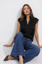 Black Glow Lace Blogger Shirt