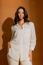 Ivory Pinstripe Classic Shirt