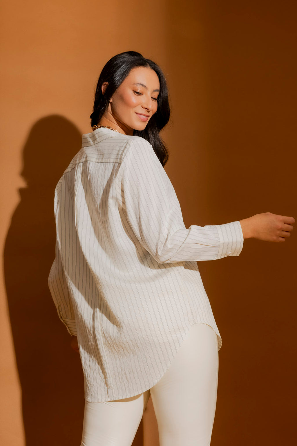 Ivory Pinstripe Classic Shirt