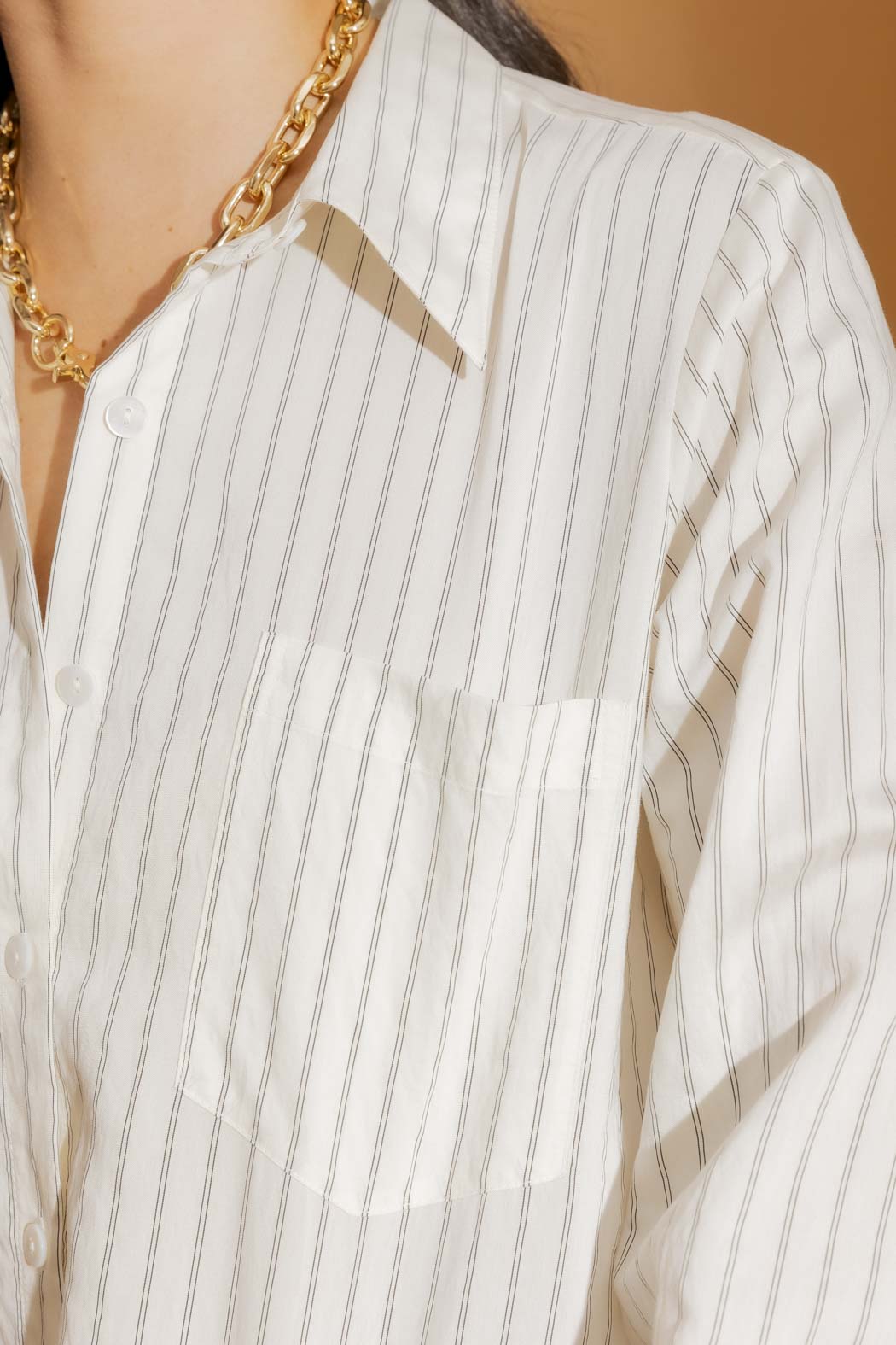 Ivory Pinstripe Classic Shirt