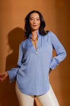 Cornflower Piped Blogger Shirt