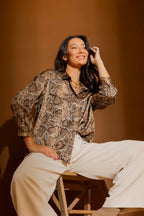 Brown Snake Silky Amber Shirt Brown Snake