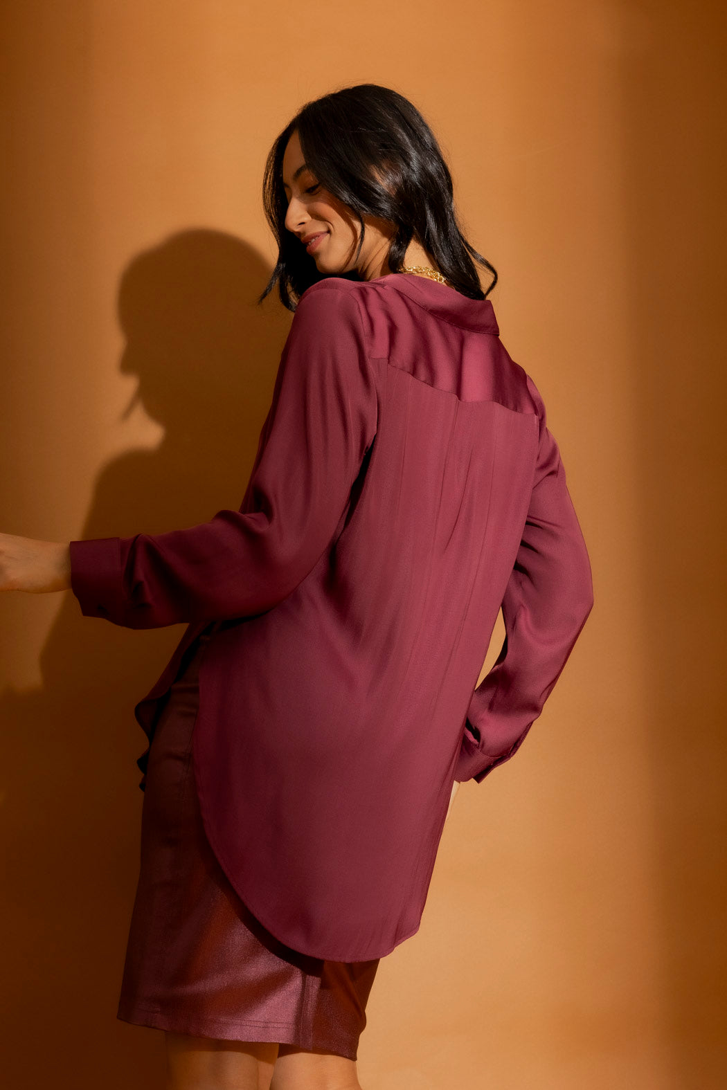 Wine Button Charlie Shirt