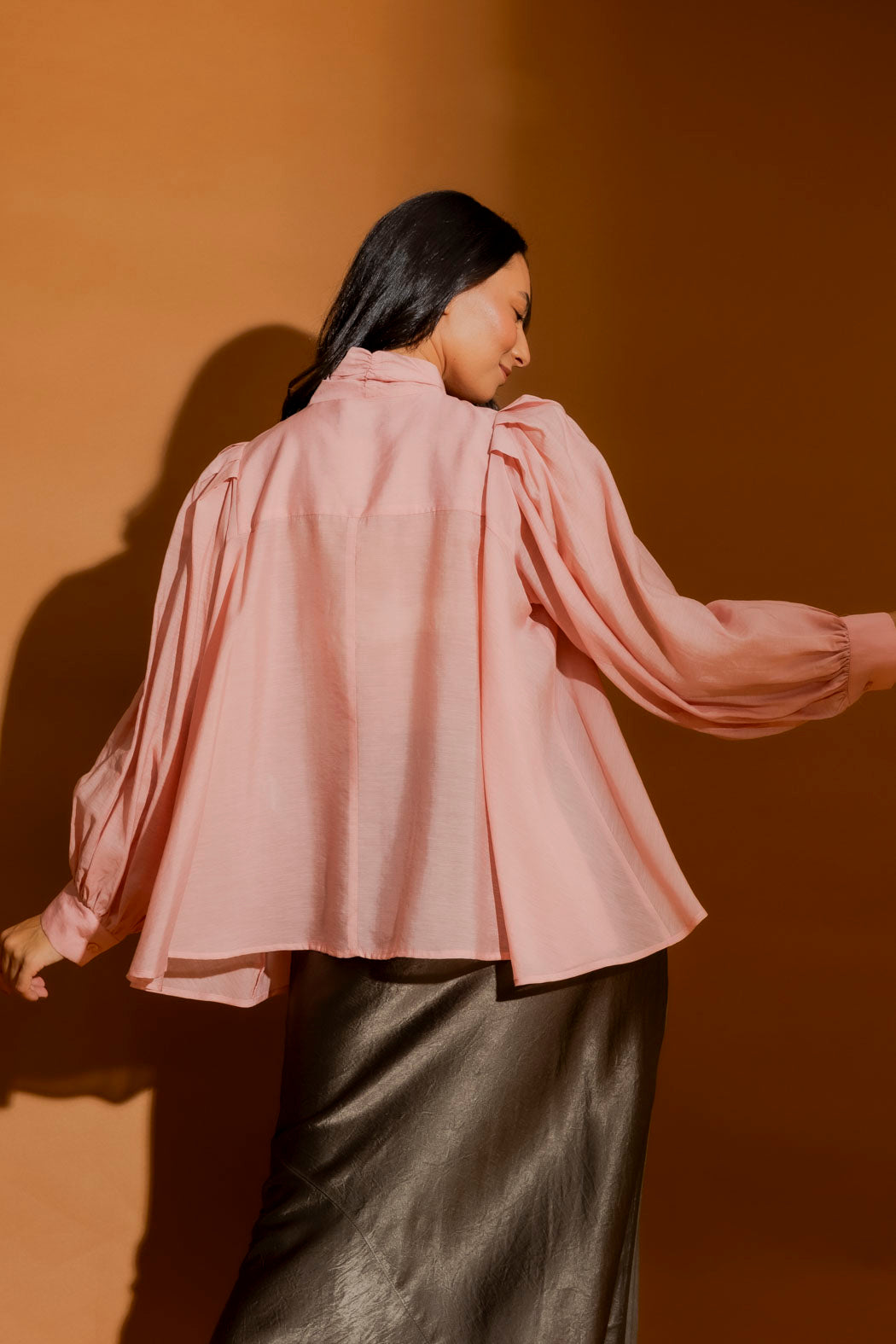 Pink Tencel Linen Addy Blouse