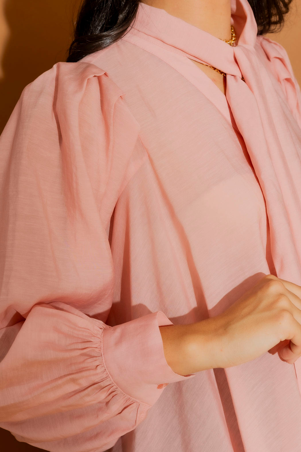Pink Tencel Linen Addy Blouse