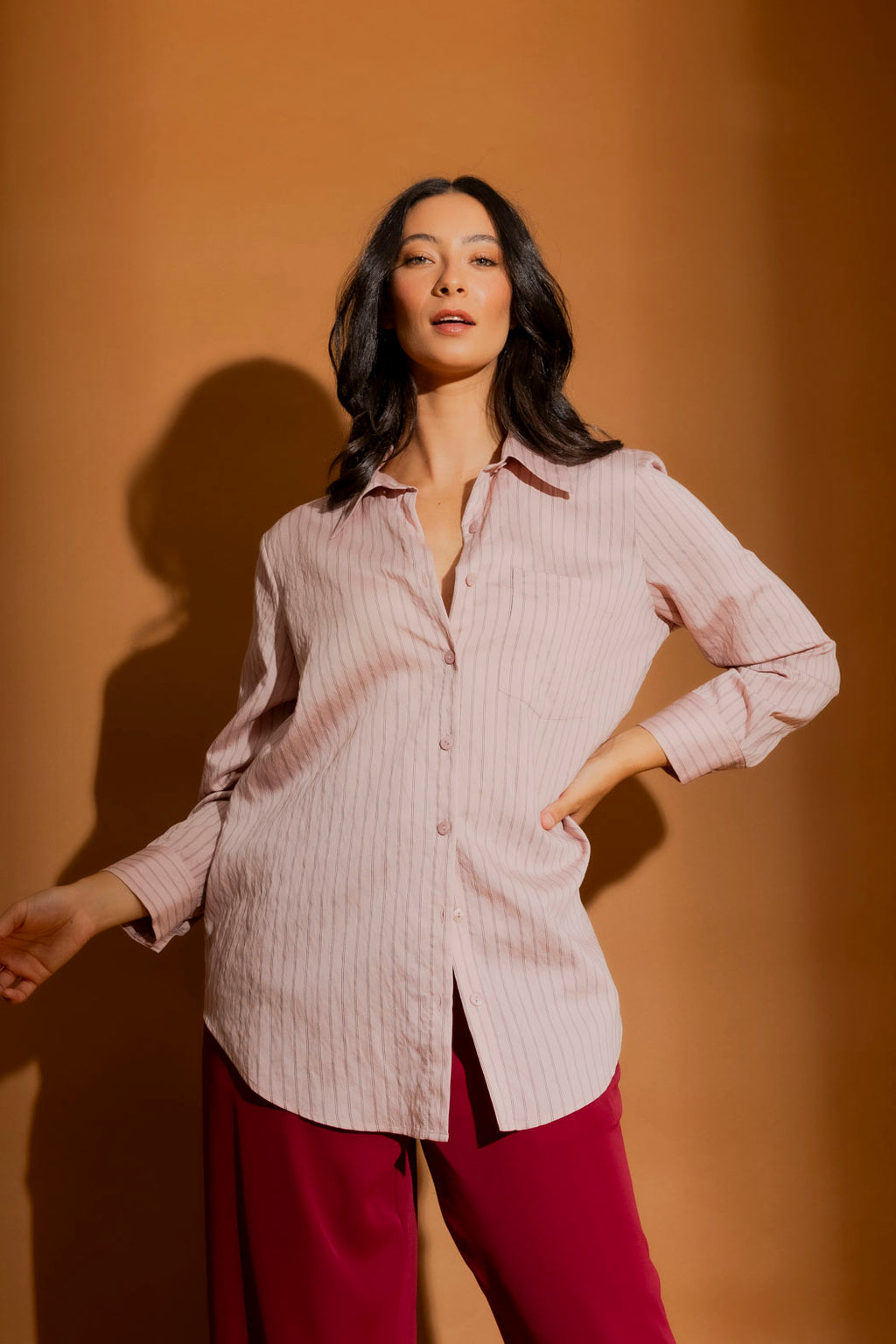 Pink Pinstripe Classic Shirt