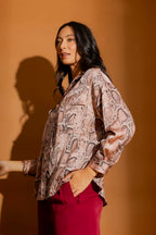Pink Snake Silky Amber Shirt Pink Snake