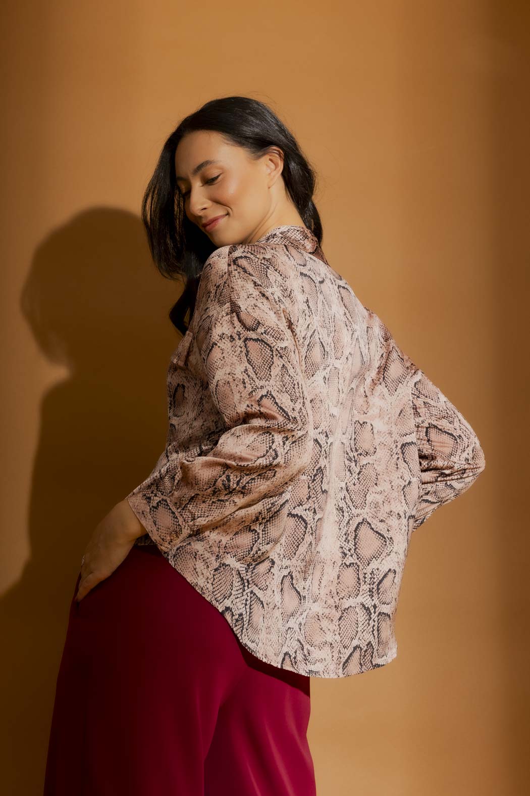 Pink Snake Silky Amber Shirt Pink Snake