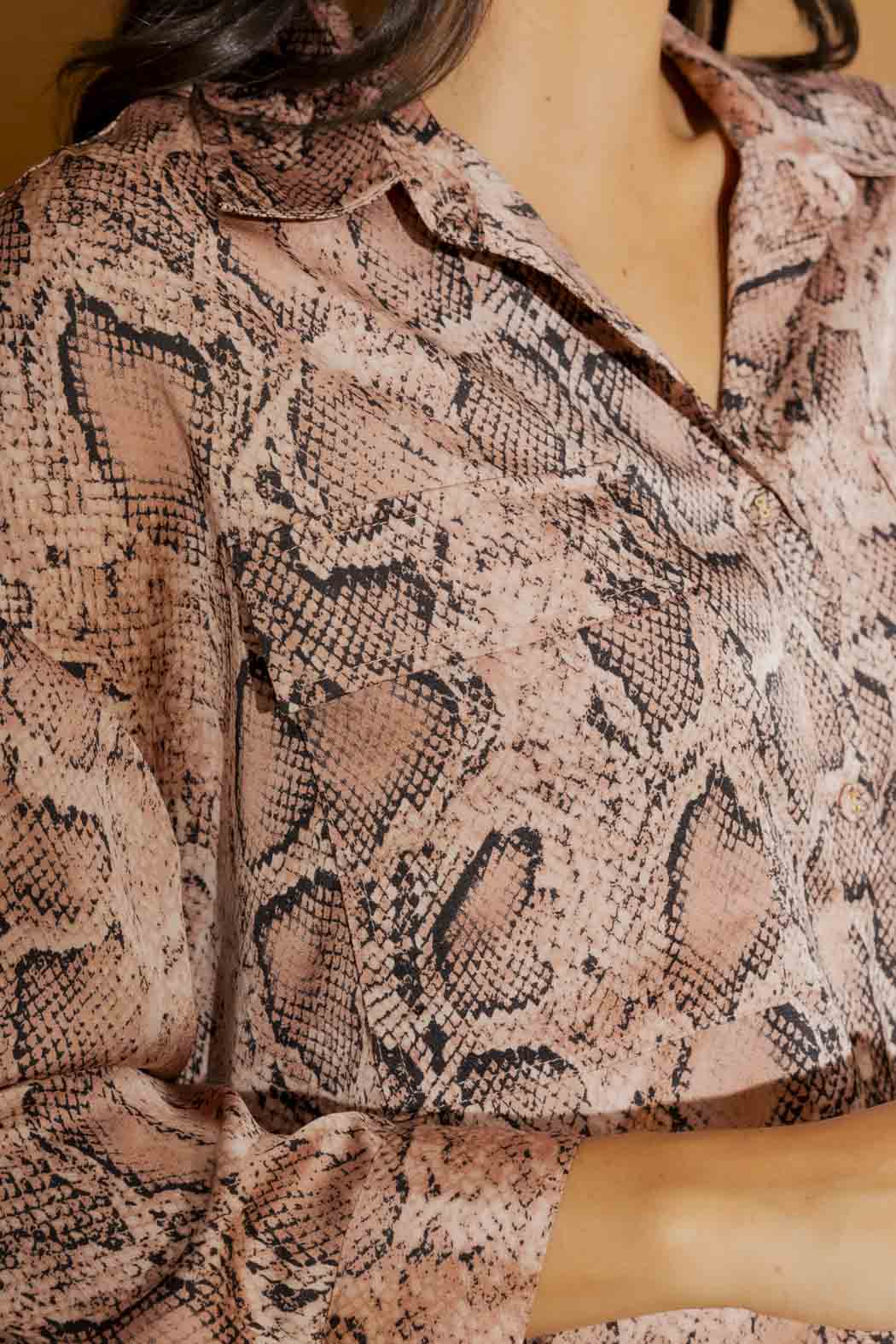 Pink Snake Silky Amber Shirt Pink Snake