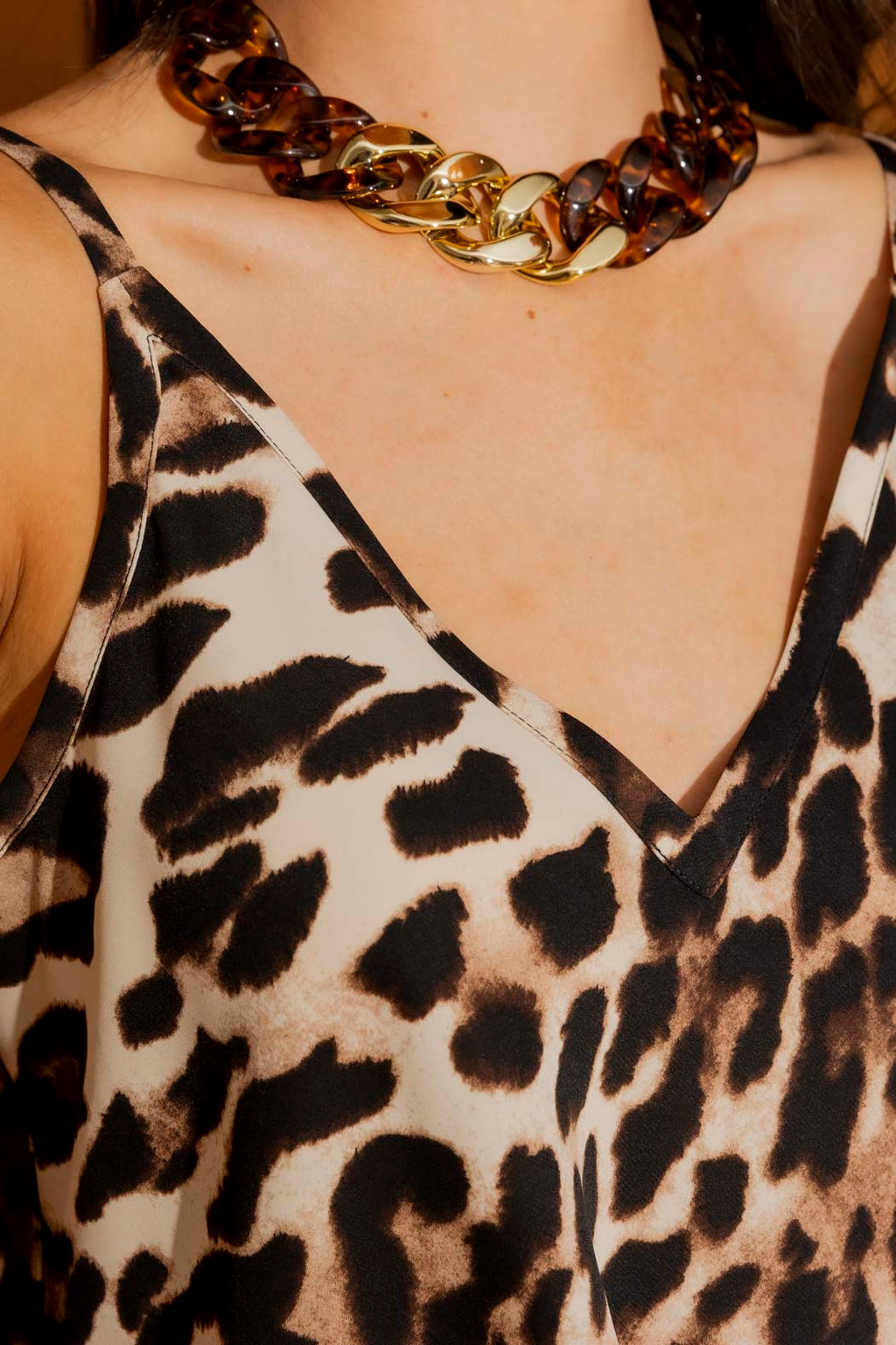 Tortoise Shell Chunky Necklace Tortoise O/S