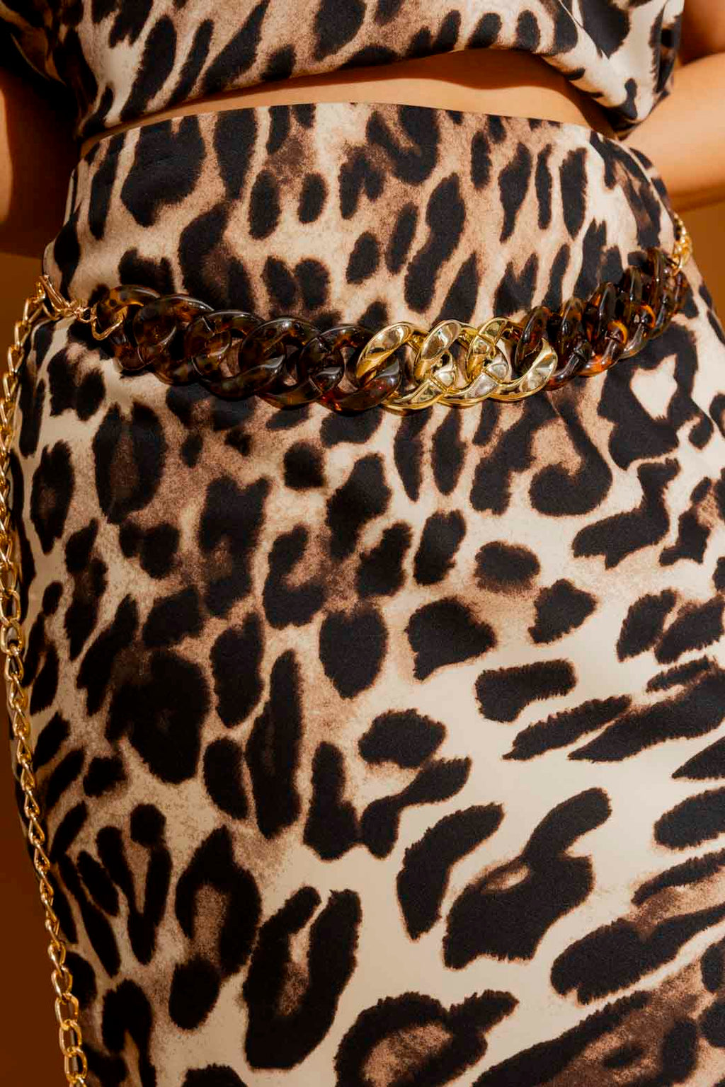 Tortoise Shell Chain Belt Tortoise O/S