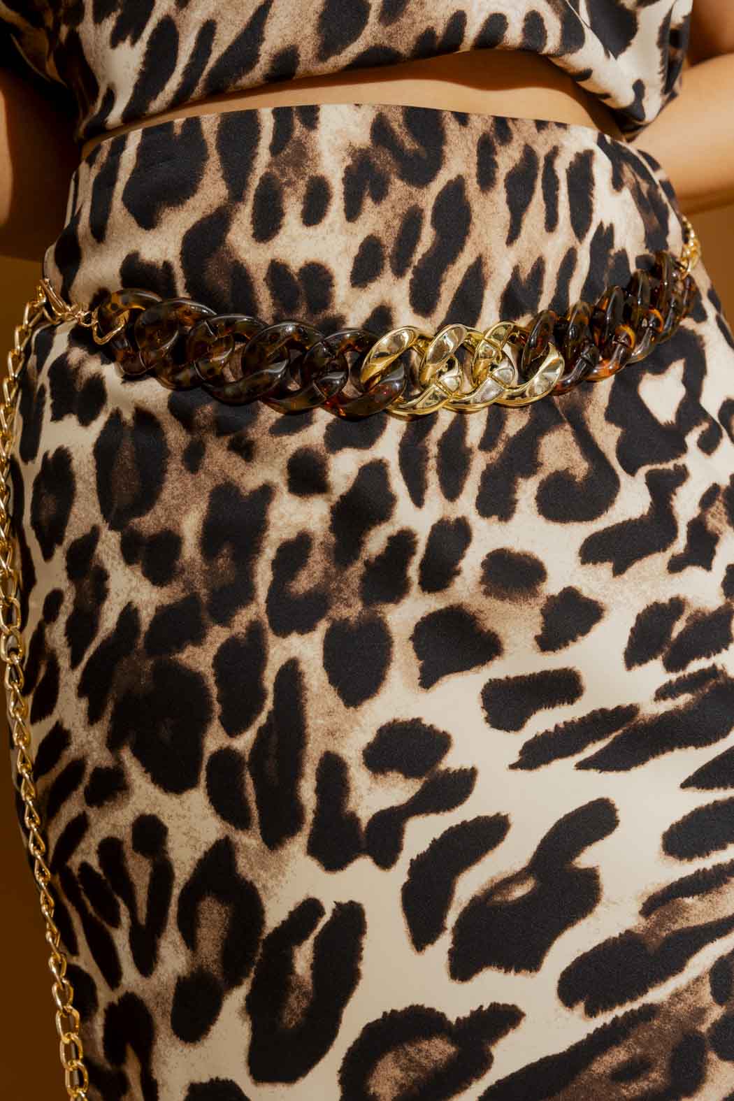 Tortoise Shell Chain Belt Tortoise O/S