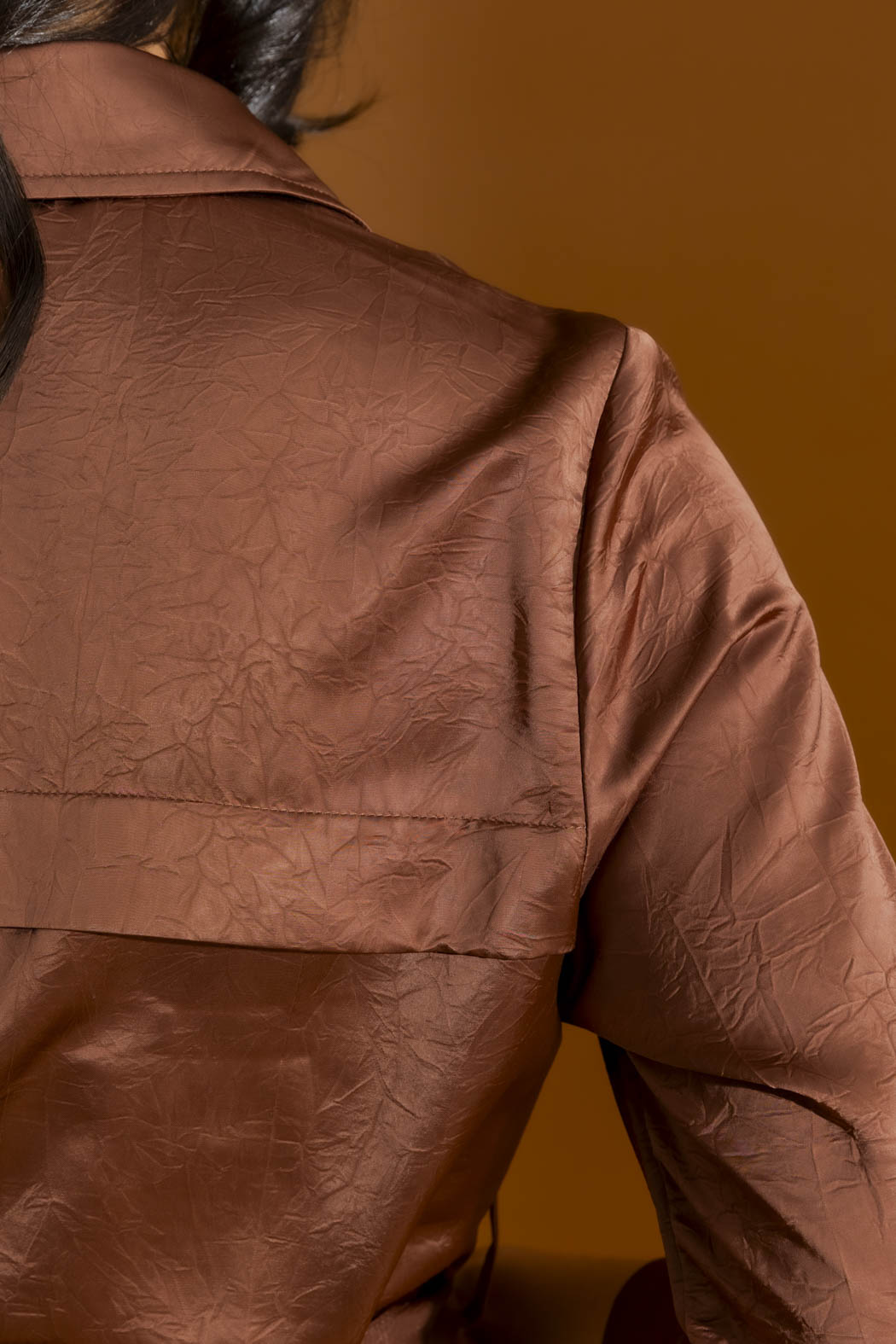Chocolate Embossed Midi Trench