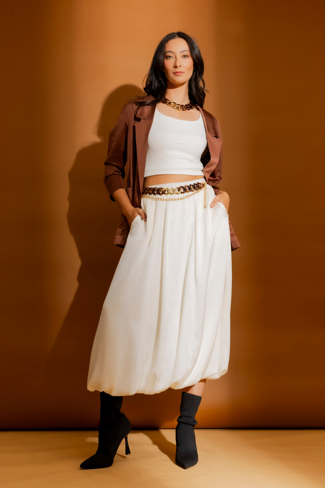 Tortoise Shell Chain Belt Tortoise O/S