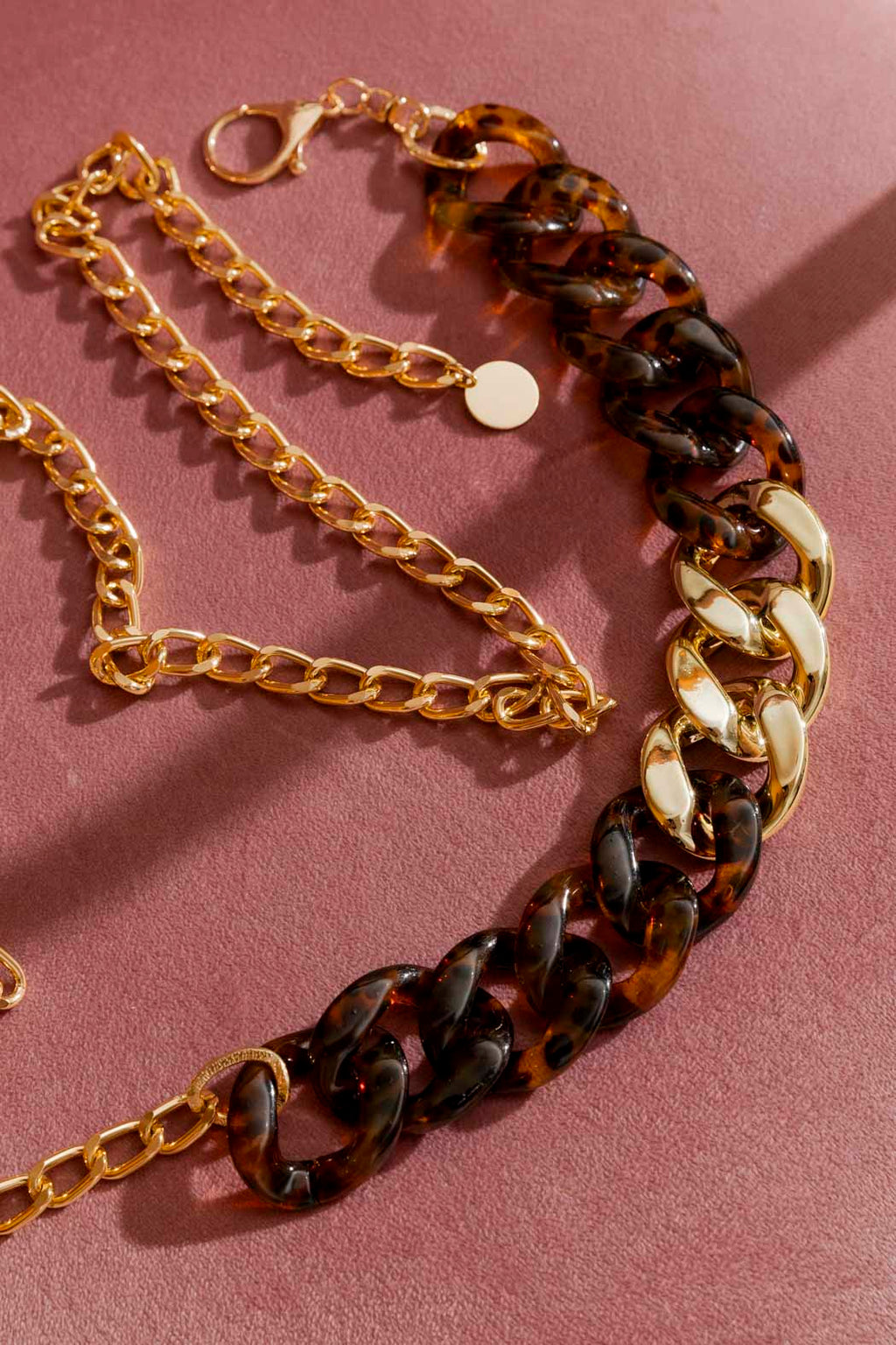 Tortoise Shell Chain Belt Tortoise O/S