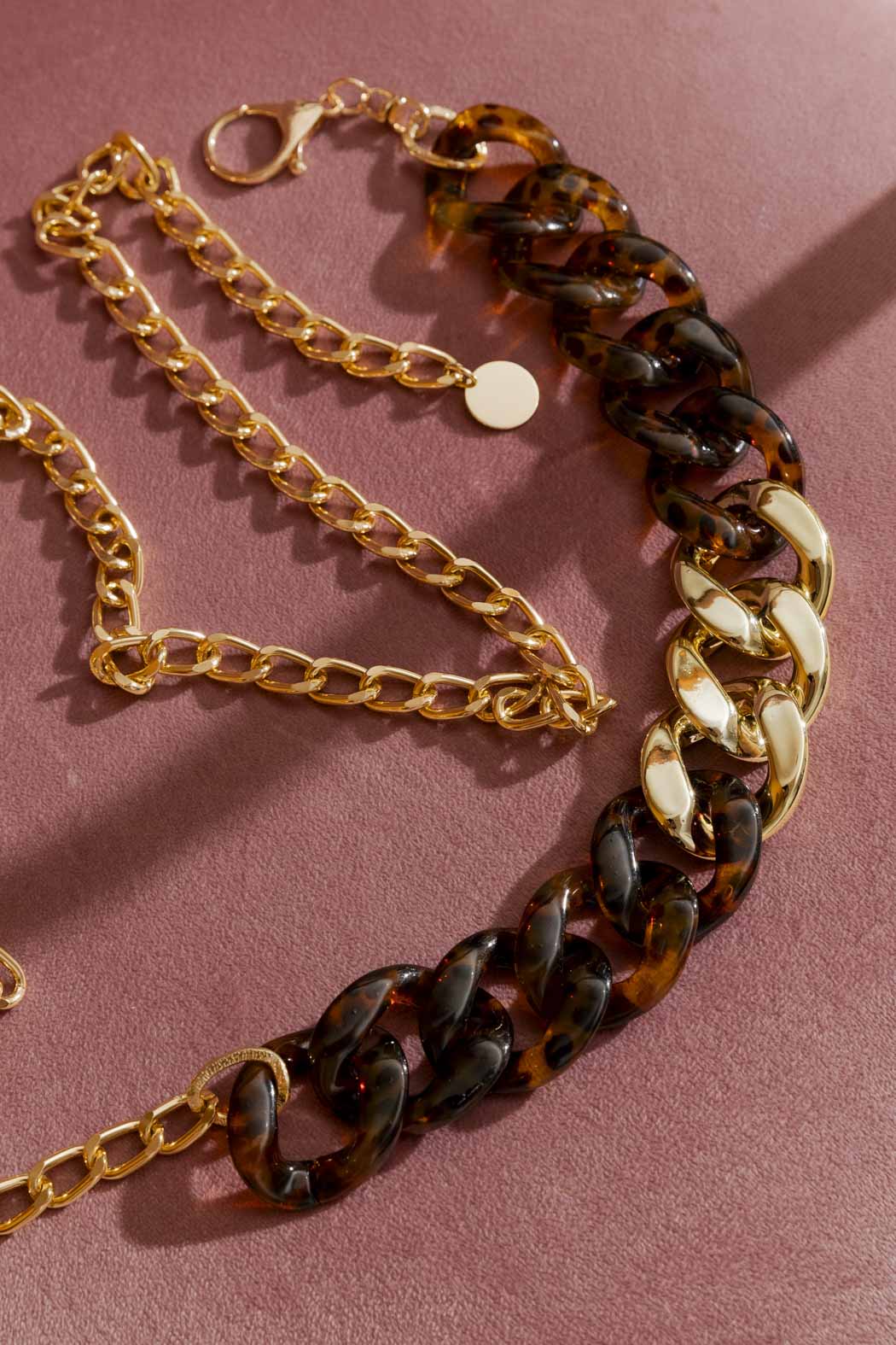 Tortoise Shell Chain Belt Tortoise O/S