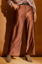 Chocolate Embossed Pull On Pant
