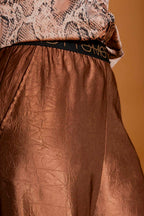 Chocolate Embossed Pull On Pant