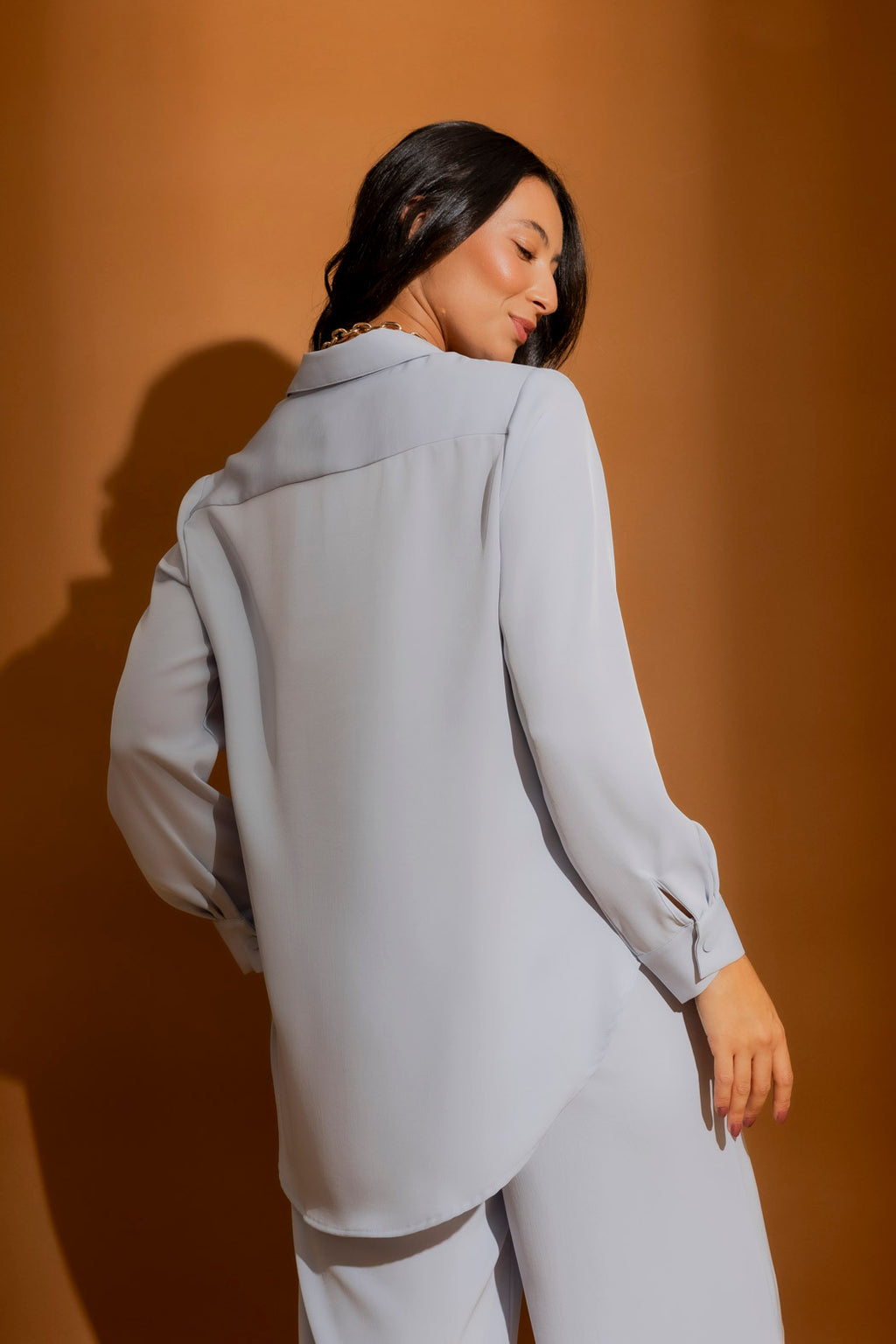 Pale Blue Bustier Shirt Pale Blue