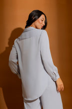 Pale Blue Bustier Shirt Pale Blue
