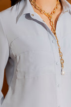 Pale Blue Bustier Shirt Pale Blue