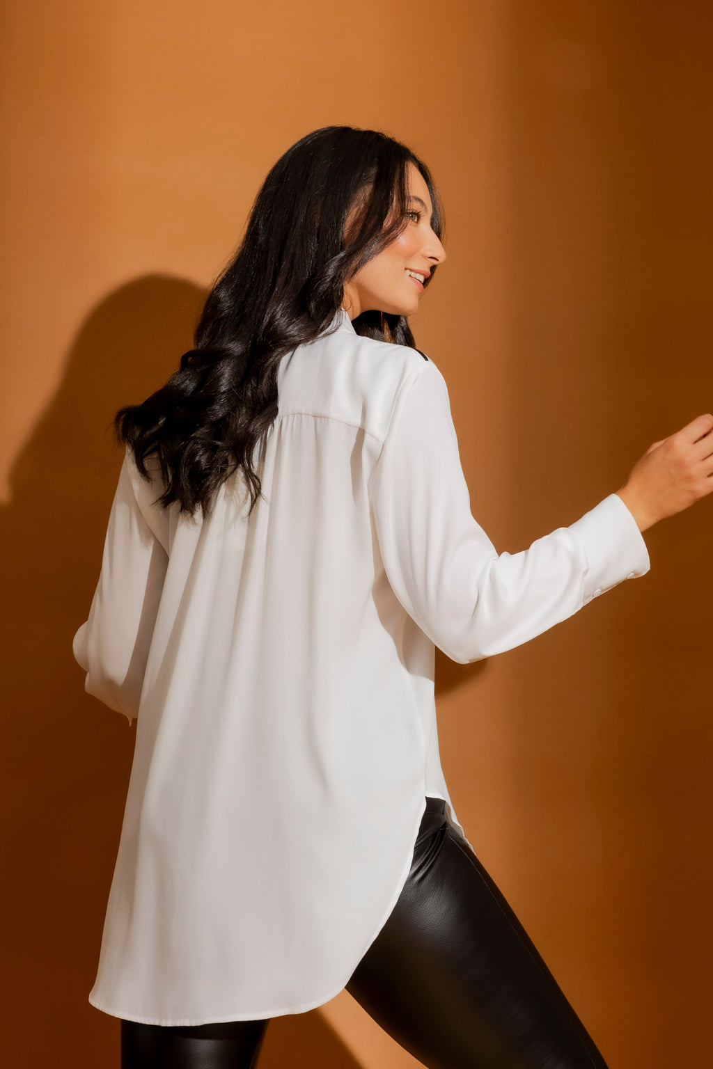 White Piped Blogger Shirt