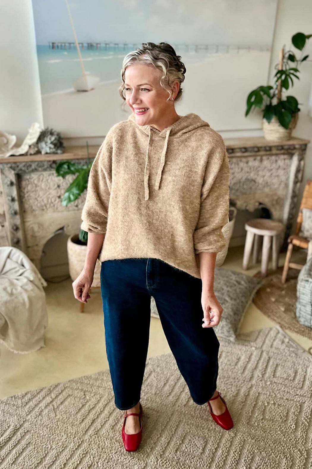 Dark Denim Barrel Jean Dark Denim