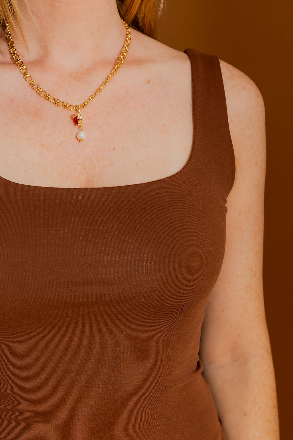 Rich Brown Tencel Body Cami Brown