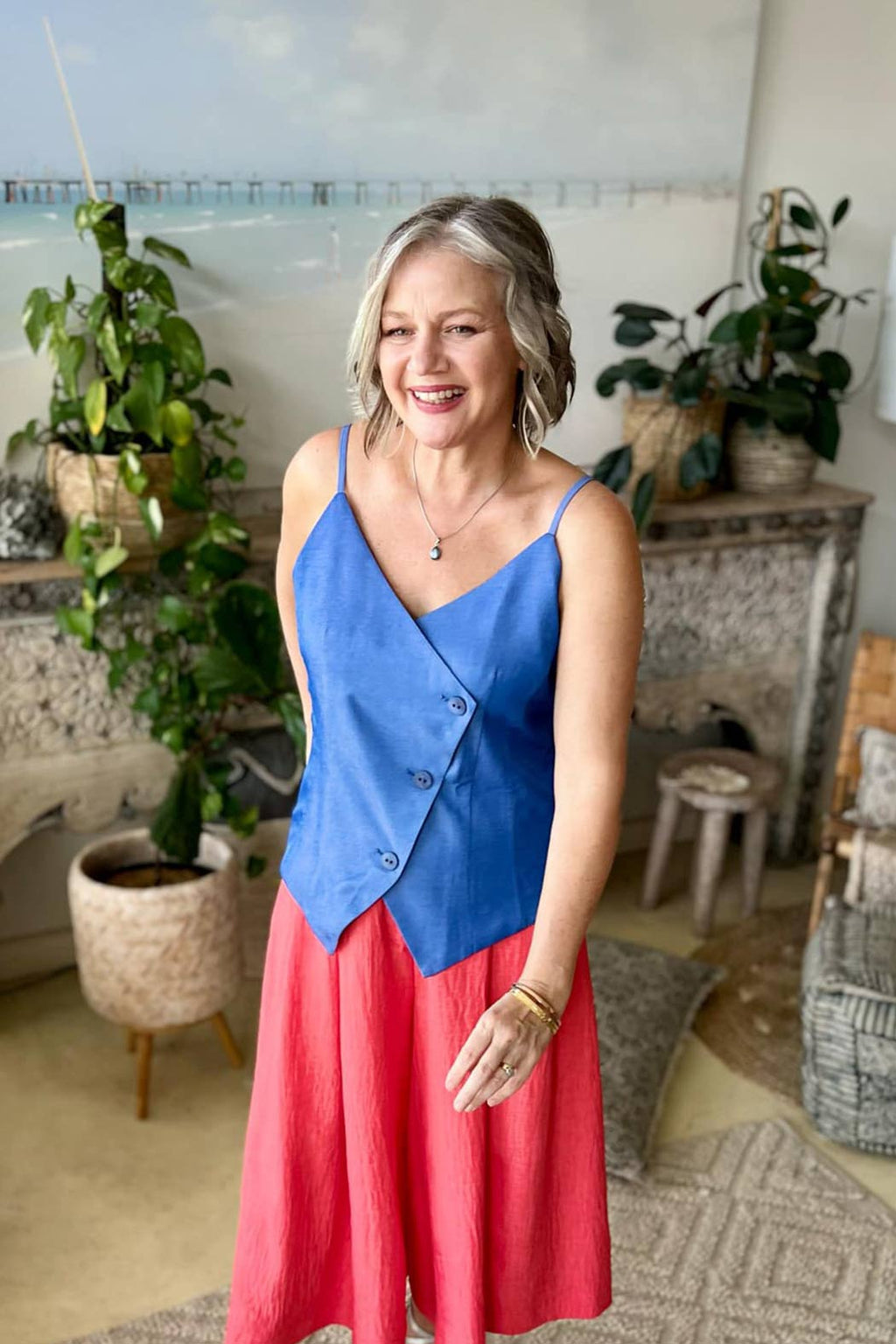 Marine Shot Asymetrical Cami