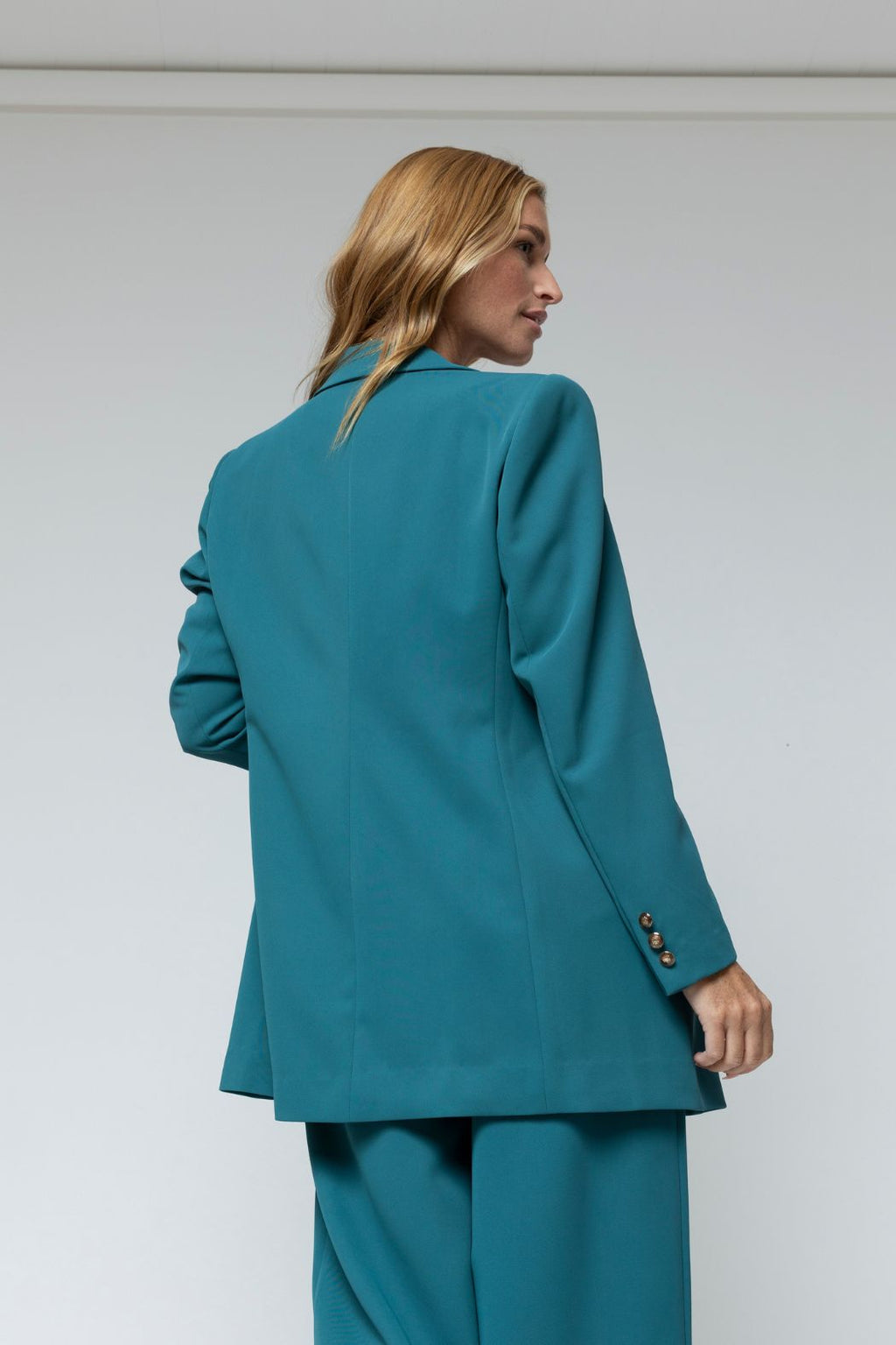 Teal Twill Cleo Blazer - Sale