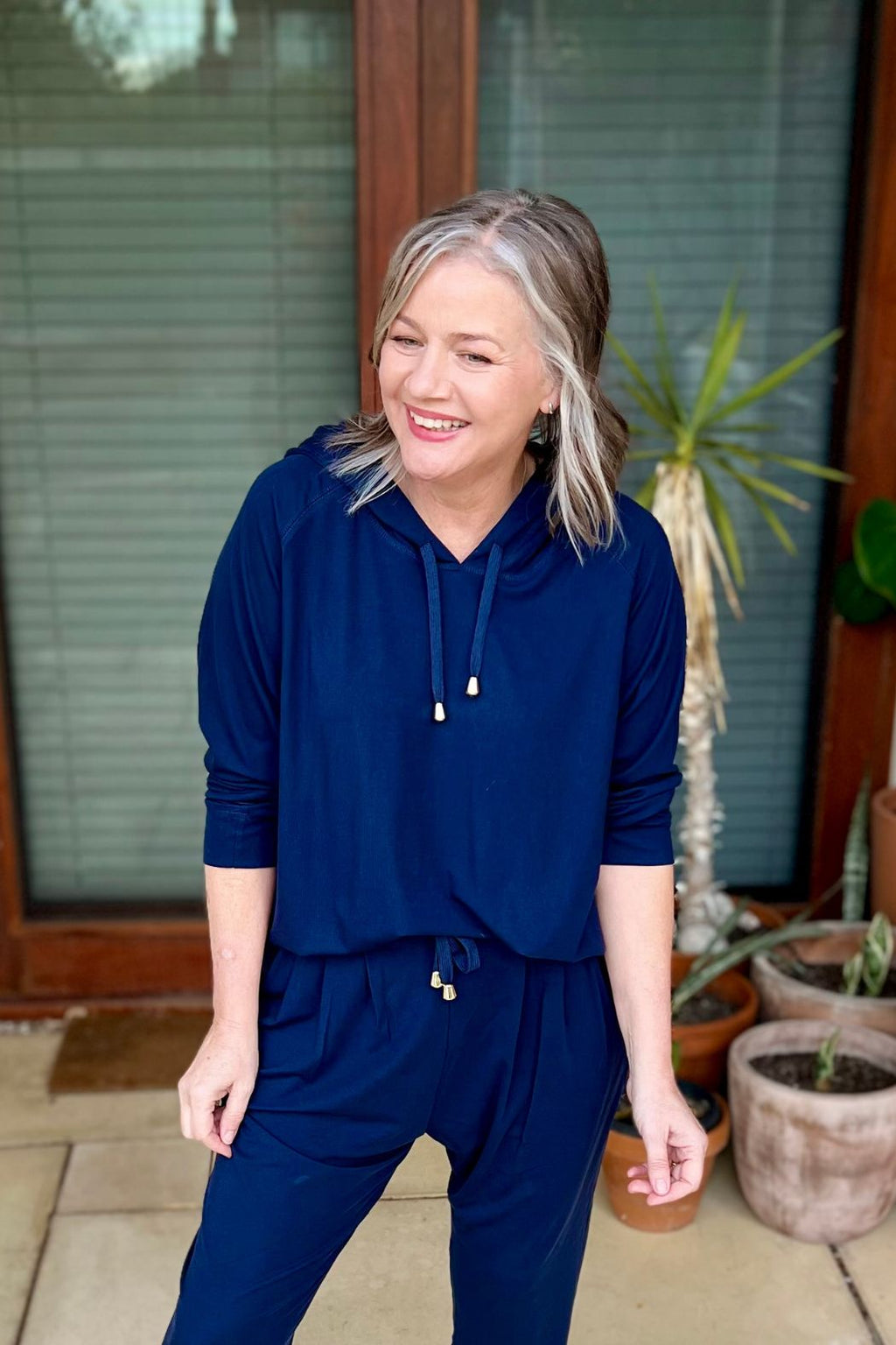 Navy Tencel Hoodie