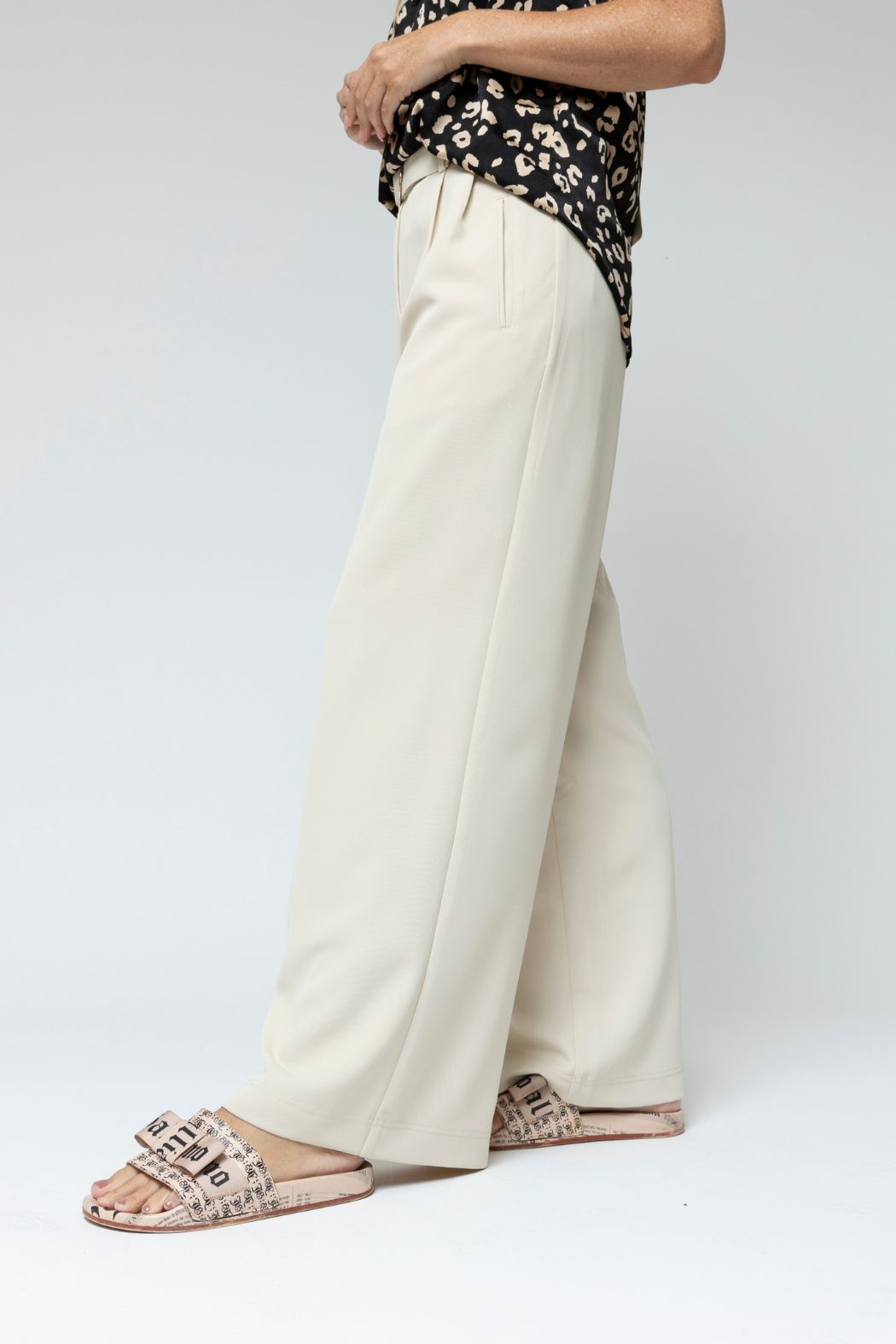 Oatmeal Cleo Belt Pant