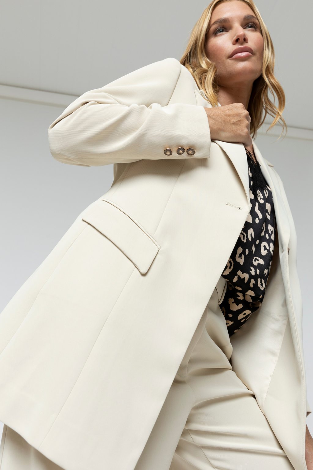 Oatmeal Twill Cleo Blazer - Sale