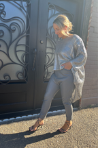 Grey Vegan Leather Droppie - SALE