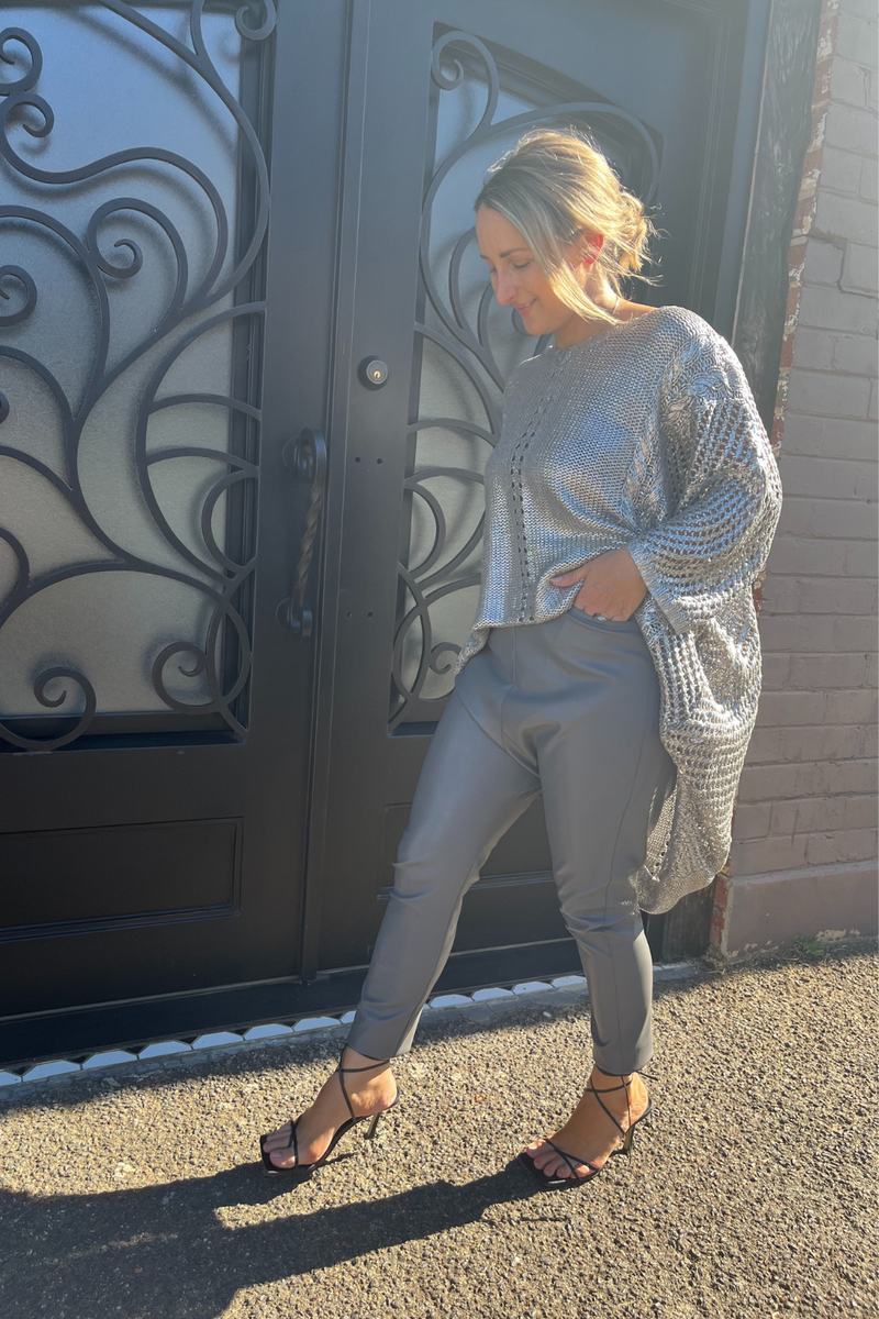 Grey Vegan Leather Droppie - SALE