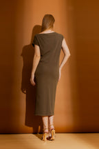 Khaki Washed Harlow Dress