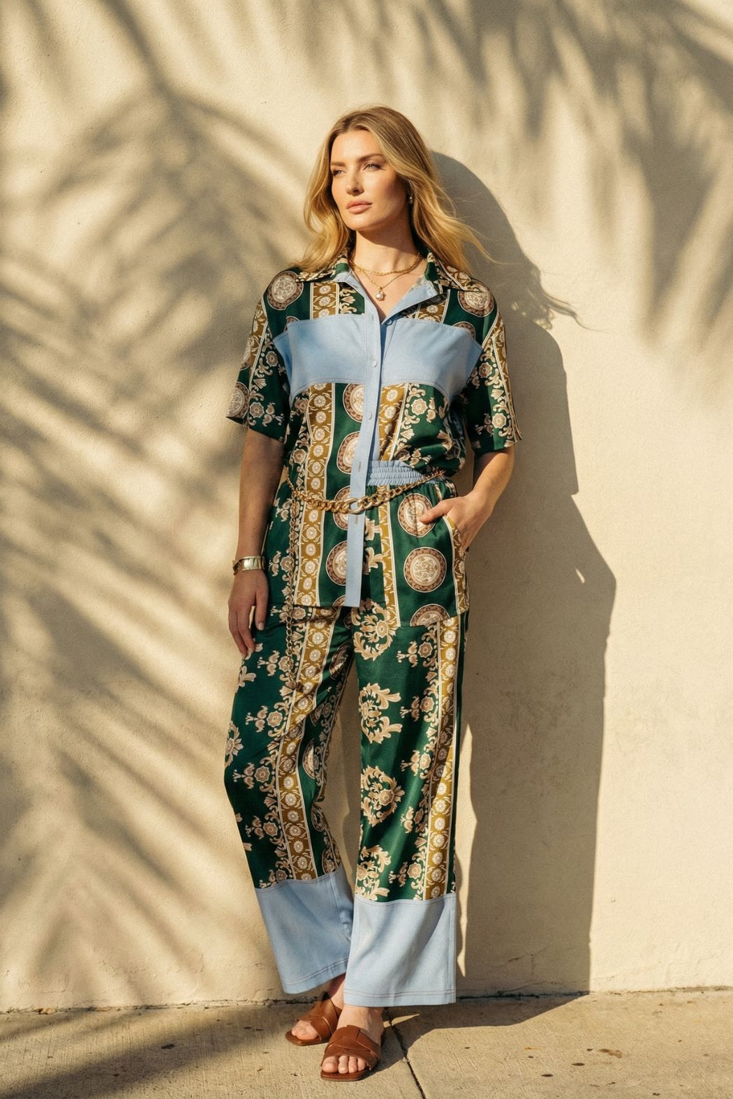 Green Contrast Shirt