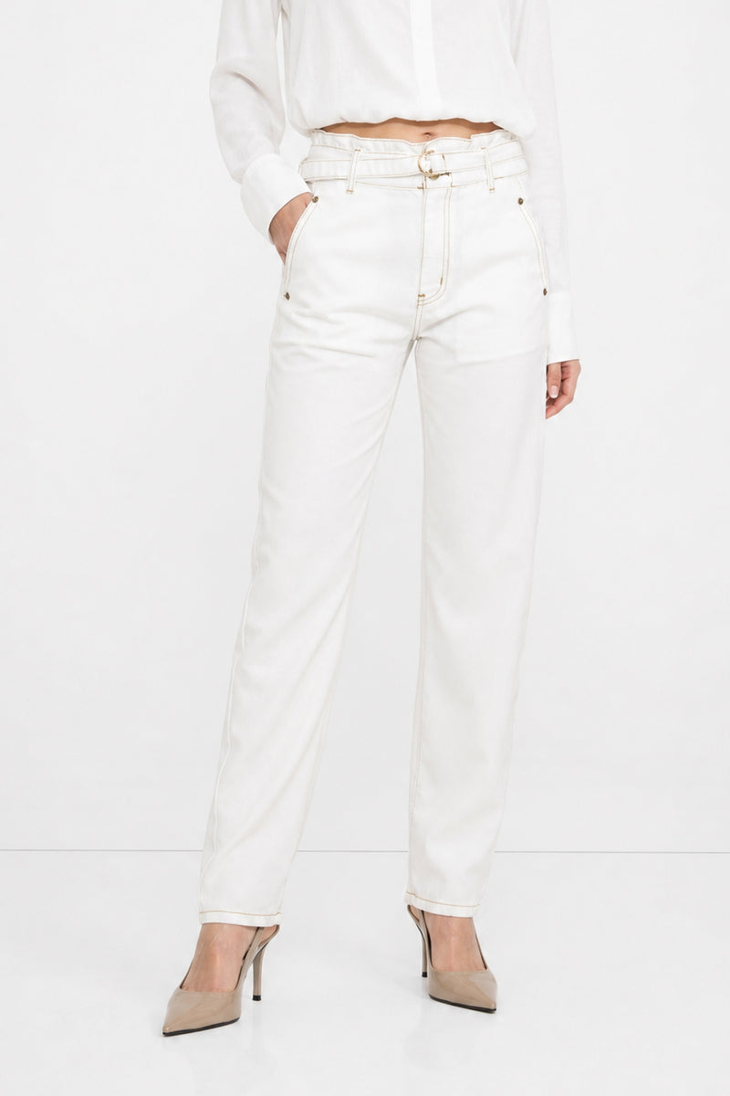 White Denim Paperbag Jean