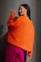 Orange Fluffy Wonder Cardigan