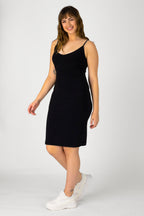 Black Superior Jersey Slip Dress - Final Sale